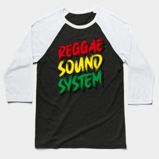 Reggae Sound System - Jamaica - Rasta Baseball T-Shirt